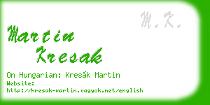 martin kresak business card